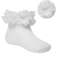 Witte sokjes met bloemetjes